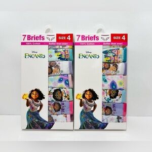🆕 Girls Encanto 7 Pack Character Briefs Underwear - 2 Packs (14 Briefs) Size: 4